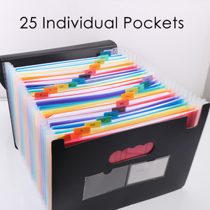 แฟ้มเอกสารแบบพับได้ขนาด A4 ความจุเยอะ 13 ช่อง พร้อมป้ายสี สำหรับใช้ในบ้าน สำนักงาน และโรงเรียน - Product Image 6