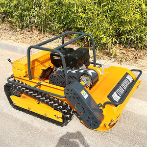 Tondeuse à gazon autotractée industrielle de 1200 mm, télécommandée, à essence, moteur 4 temps, débroussailleuse avec bac à herbe de 100 L - Product Image 1