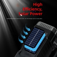 Linterna LED COB Solar ABS Portátil para Camping, Resistente al Agua IP55, Carga USB-C, Alcance de Haz de 200-300M, Modo SOS, para Exteriores