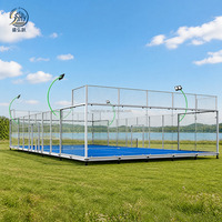 Vente flash : terrain de padel mobile, design démontable, structure en acier, terrain de padel galvanisé à chaud