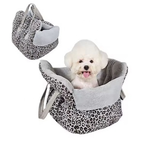 Asiento elevador de coche para perros, cama de viaje y al aire libre para mascotas, asiento de coche para perros con almohada extraíble y cinturón de seguridad, cama lavable para mascotas - Product Image 1