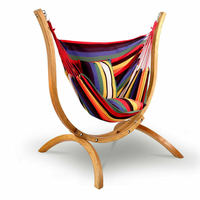Chaise hamac de jardin suspendue en bois autoportante avec chaise hamac