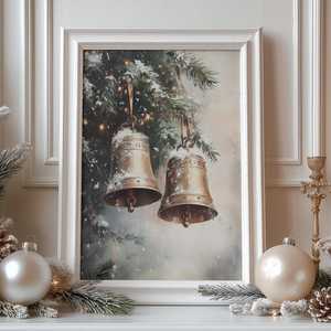 Haowai OEM Giáng Sinh Chuông Nghệ Thuật In Cổ Điển Kỳ Nghỉ Trang Trí Nội Thất Mù<span class=keywords><strong>a</strong></span> Đông Tường Nghệ Thuật Trang Trại Món Quà Giáng Sinh Cho Giáng Sinh Và Năm Mới - Product Image 4