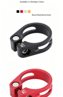 Collier de Selle VTT Réglable Premium en Alliage d'Aluminium pour Tubes de 31,8 mm et 34,9 mm