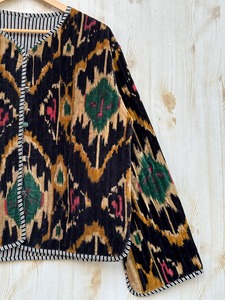 เสื้อแจ็คเก็ตผ้ากำมะหยี่ลายทาง ผลิตจากวัสดุเป็นมิตรต่อสิ่งแวดล้อม คอลเลคชั่นใหม่ ทรงปกติ สำหรับฤดูใบไม้ร่วง ฤดูหนาว ฤดูใบไม้ผลิ ผลิตด้วยมือในอินเดีย คุณภาพพรีเมียม แบบยูนิเซ็กส์ ใส่ได้สองด้าน - Product Image 3