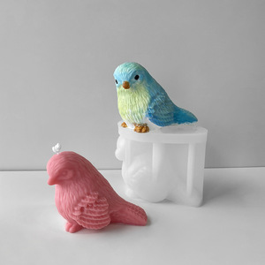 Plume Nestling Aromathérapie Bougie Savon Silicone Moule 3D Oiseau Forme Bougie Silicone Moule - Product Image 3