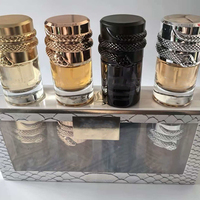 Parfum Arabe Unisexe Snake Decor EDP 4*30ml Longue Durée, Boîte Cadeau Peau de Serpent, Logo Personnalisé, Marque Privée, Vente en Gros Usine