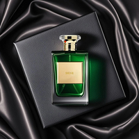 Flacon de Parfum Carré Plat en Verre Clair de Luxe 30ml 50ml 100ml, Flacons Vides avec Couvercle et Emballage Boîte