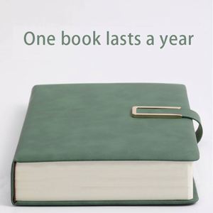 Custom Business PU Leather Hardcover <b>Diary</b> <b>Lock</b> Type A5 Size Printed High-end Stationery Notebook 80 Sheets Thermal Binding - Product Image 2