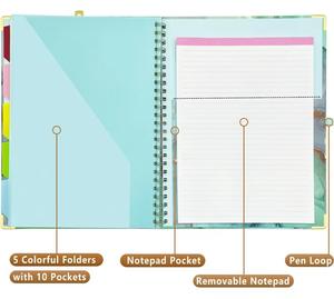 Multi-Functional A4 Spiral Storage <b>Folder</b> Cross Border <b>Clipboards</b> With Plastic Spiral Pad for Writing Loose Leaf Divider - Product Image 4