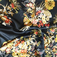Tissu Brocart en Gros 73 g/m² 100% Polyester Tissé Imprimé Floral Résistant à l'Abrasion Léger Super Doux Personnalisé