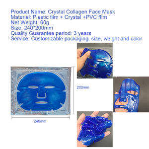Maschera facciale al collagene blu idratante quotidiana della Corea maschera per il viso infusa vitamina C che blocca l'umidità e ripara la pelle secca - Product Image 5