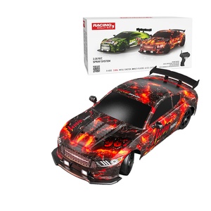2.4GHz 1:16 LED Flow <strong>Light</strong> 4WD Drift RC Car with Switchable TPR and Drift Wheels for <strong>Street</strong> Style Sliding Shows - Product Image 1
