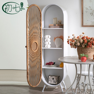 Gabinete Arqueado de Bambú The Seventh Day, Gabinete de Almacenamiento de 3 Niveles para Sala de Estar - Product Image 3