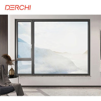 Fenêtre à battant double en aluminium thermolaqué 48 x 48, à économie d'énergie, pour maison