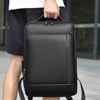 Mochila de Negocios de Diseño Moderno, Impermeable, de Material PU, Mochila para Computadora de Gran Capacidad