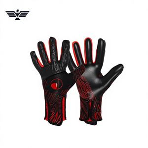 Gants de gardien de but de football professionnels |   Poignée en latex de 4 mm |   Dos respirant |   Sangle de poignet réglable |   Logo de couleur personnalisé - Product Image 1