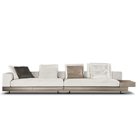 Canapé d'angle minimaliste en cuir artificiel YUANCHANG avec chaise longue, revêtement texturé pour villa, école, salon
