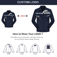 Ensemble de vêtements de travail de protection avec logo personnalisé, uniforme en coton pur, combinaison ignifuge épaisse, veste antistatique, vêtements de travail