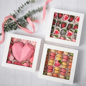 Caixas de Papel para Bolos e Doces com Janela, Caixa Descartável para Produtos de Panificação, Tortas, Biscoitos, Suprimentos para Casamentos e Aniversários - Product Image 3