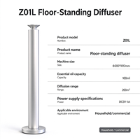 Diffuseur d'arômes sur pied, recharge USB, sans fil, HVAC, commercial, programmable, silencieux, machine à parfum pour chambre, OEM ou ODM