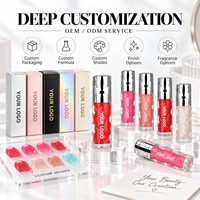 Gloss à lèvres nacré 5ml RTS, haute brillance, hydratant, 18 teintes, faible MOQ 2 pièces, vente en gros, logo personnalisé
