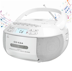 Radio FM Bluetooth Portátil, Reproductor <span class=keywords><strong>de</strong></span> <span class=keywords><strong>CD</strong></span>, Grabadora <span class=keywords><strong>de</strong></span> Casetes, Ranura USB SD, Sonido Estéreo, Batería Recargable para el Hogar, Oficina y Viajes - Product Image 6