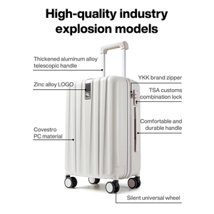 Hanke Offre Spéciale populaire prix usine PC 360 degré voyage bagages étui rigide 3 pièces <span class=keywords><strong>valise</strong></span> ensemble - Product Image 5