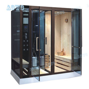 Douche à vapeur et sauna 2 personnes maison combinée Canada pruche salle de bain douche à vapeur en verre trempé sauna seks avec film <span class=keywords><strong>moel</strong></span> - Product Image 3