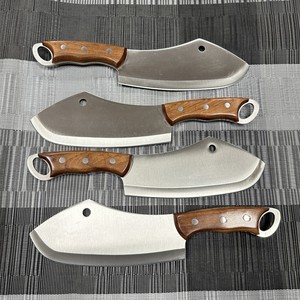 Coltello da Macellaio in Acciaio Inox 48CR, Utensile da Cucina Versatile con Manico in Legno di Mogano Rosso - Product Image 2