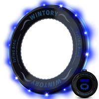 Disque Volant d'Entraînement Extérieur Léger Étanche avec 14 LED à Allumage Automatique, en Caoutchouc Souple, pour Plage, Jardin et Sports
