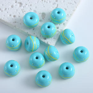 Nouvelle série de perles en vrac colorées pomme tridimensionnelle perles en vrac à la main colliers à faire soi-même Bracelet bijoux perles - Product Image 3