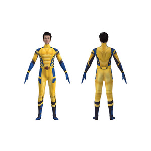 Disfraz de Cosplay de Wolverine de Hongbo Mingchuang para Hombre Adulto, Traje de Cuerpo Entero Amarillo y Azul, Traje Ajustado para Fiesta de Halloween - Product Image 1