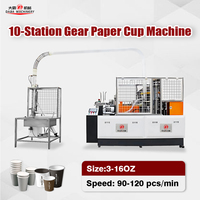 Machine entièrement automatique de fabrication de tasses à café en papier Machine de fabrication de verre en papier 90-120 pcs/min Machine de fabrication de tasses en papier jetables