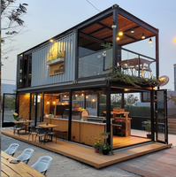 Villa Préfabriquée Moderne de Luxe en Acier, Conteneur Maritime 40 pieds Personnalisé, Maison Modulaire Écologique Préfabriquée
