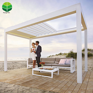 Moderno Nuevo diseño de aluminio motorizado retráctil bioclimática pérgola con luz LED - Product Image 2