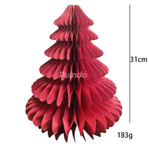 Ready to Ship Paper <strong>Christmas</strong> <strong>Tree</strong> High Quality Tabletop <strong>Christmas</strong> Decor 3D Honeycomb Xmas Ornaments Factory <strong>Clearance</strong> Sale - Product Image 3