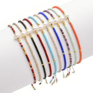 Bracelet de perles simples Miyuki personnalisé ajustable pour femme Vente en gros Fait à la main - Product Image 1