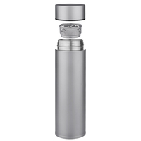 Bouteille d'eau isolée de voyage légère 450ml flacon à vide en titane avec filtre à thé bouteilles d'eau en métal pour le camping