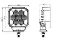 Feux LED de 3/4 pouces, faisceau spot et large, homologués E-Mark, IP68, 12V 24V, feux de conduite tout-terrain, lampe auxiliaire pour 4x4, SUV, ATV, Jeep, pick-up