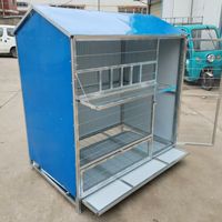 Cage à oiseaux ZF ZF-478 en tube galvanisé épaissi, à fil dense, anti-rouille, démontable, avec sommet en spirale, écologique, carrée