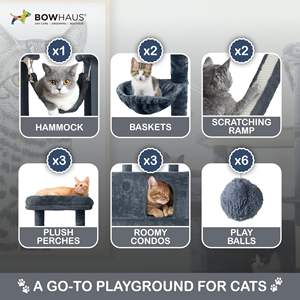 Tiragraffi per Gatti a Basso Prezzo, Torre con Fiori, Tiragraffi da Letto in Finta Pelliccia per Gatti di Grandi Dimensioni - Product Image 2