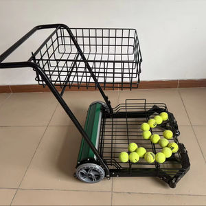 รถตักลูกเทนนิสอัตโนมัติทำจากอลูมิเนียมมีล้อเครื่องเก็บลูกเทนนิสความจุสูงใช้งานง่าย - Product Image 6