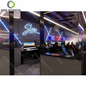 Hub de jeu moderne haut de gamme, mobilier intérieur personnalisé et système d'éclairage d'ambiance immersif sur mesure - Product Image 1