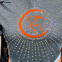 Haut court à manches courtes personnalisé pour filles, avec strass scintillants, pour la pratique du cheerleading, tenue d'entraînement pour les pom-pom girls
