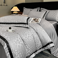 Nouvelle Arrivée 2026 – Parure de Lit Jacquard Moderne de Luxe, Douce et Respirante, Effet Soie, Tailles Queen et King, Rembourrage Polyester, Lavable en Machine