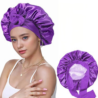 Bonnet en satin double couche, taille extra large, bonnet de nuit pour cheveux longs bouclés, usage quotidien pour femmes, soin des cheveux pendant le sommeil, bonnets en satin pour cheveux