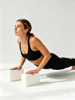 Blocs de yoga en mousse EVA haute densité antidérapants pour Pilates, avec logo personnalisé, pour exercices de fitness, soutien épais et étirements
