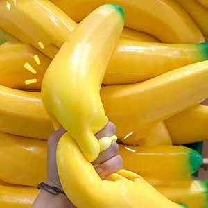 Stretchy Banana Fidget Toys Jumbo 17.72 Inch Banana Stress Toys Lightweight Realistic for <b>Children</b> Kids Stress Squeeze Toy - Product Image 1