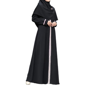 Dama musulmana manga larga Abaya vestido Glores estilo bloques al por mayor Abaya Femmes Robe Musulmane - Product Image 5